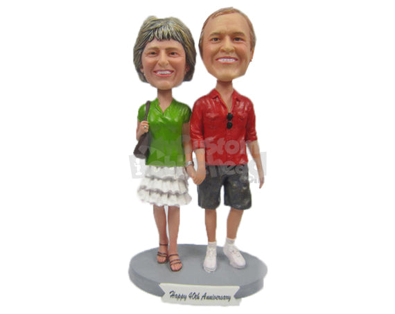 Custom Bobblehead Holiday Couple Wearing Trendy Casual Clothes - Wedding & Couples Couple Personalized Bobblehead & Cake Topper Custom Bobblehead Holiday Couple Wearing Trendy Casual Clothes - Wedding & Couples Couple Personalized Bobblehead & Cake Topper